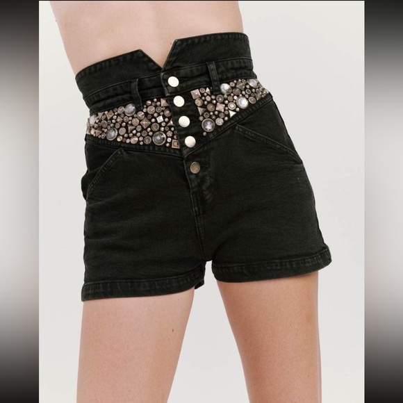 Stoned Immaculate Studded Louise High Waist Short size 27